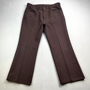 Vintage Levis Sta-Prest Pants Mens 36 Brown Straight Dress Slacks Made USA 90s